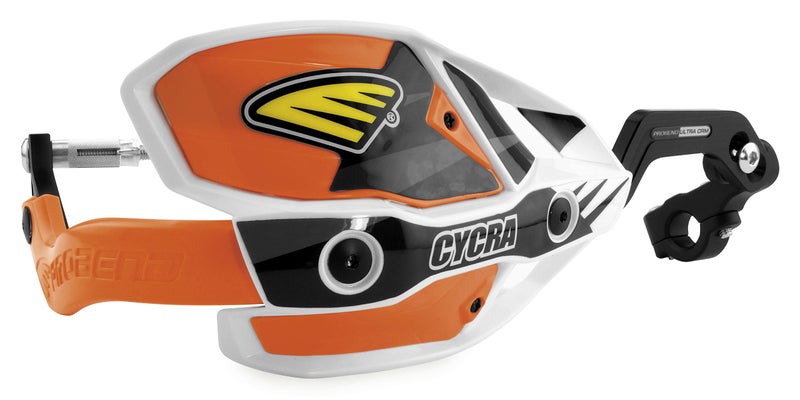 Cycra Ultra Probend CRM Wrap Around Handguards - White/Orange 1CYC740822X
